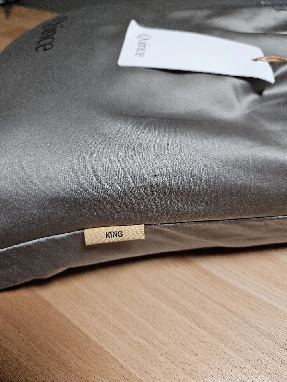 QUINCE Signature Giza Cotton Sateen Sheet Set King Dried Sage